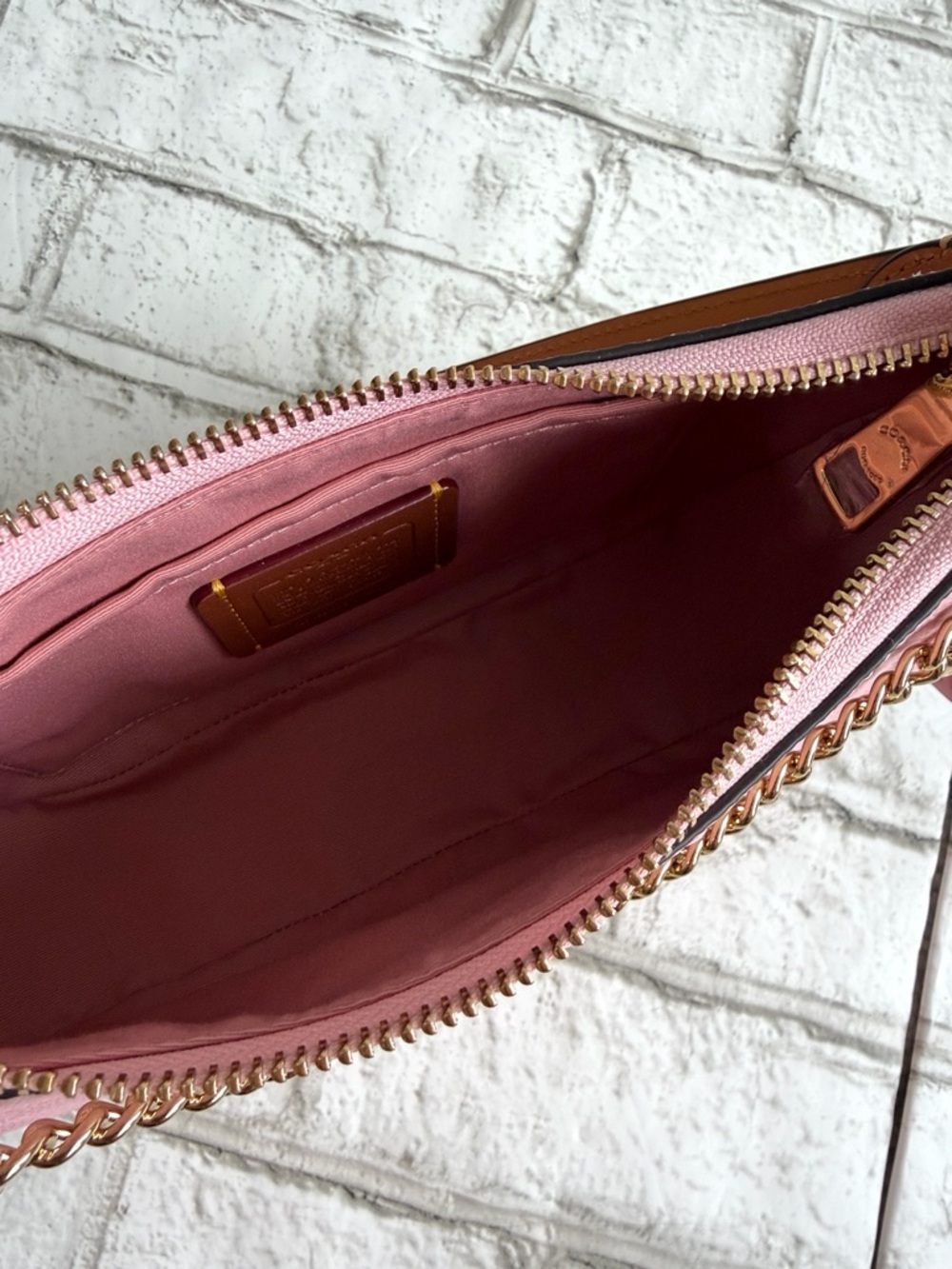 Coach Powder Pink Teri Shoulder Bag With Charms - Picture 13 of 17